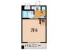 ノ－ブルハイム鷹匠 1Kの間取り