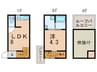 W&R APARTMENT 01 1LDKの間取り