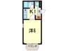 新和パレス西宮ガーデンズ前 1Kの間取り