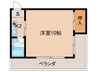グリンピア大枝 1Kの間取り