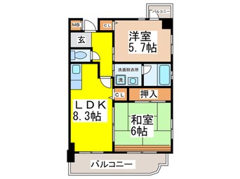 間取図 リ－デルフェリア住之江