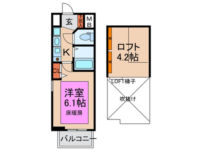 間取図 ｴｽﾃﾑｺｰﾄ三宮EASTﾎﾟﾙﾄﾏｰﾚ（913）