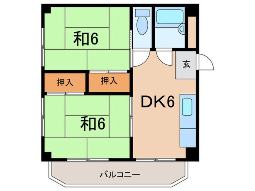 間取図 グリ－ンハイツ伊丹