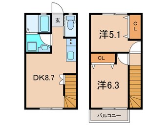 間取図 ﾚｱｸﾞﾗﾝﾂCASA須磨