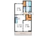 Ｄ-ＲＯＯＭ一乗寺 2LDKの間取り
