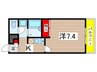コンテ 1Kの間取り