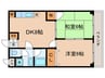 嵐山ショコラ 2DKの間取り
