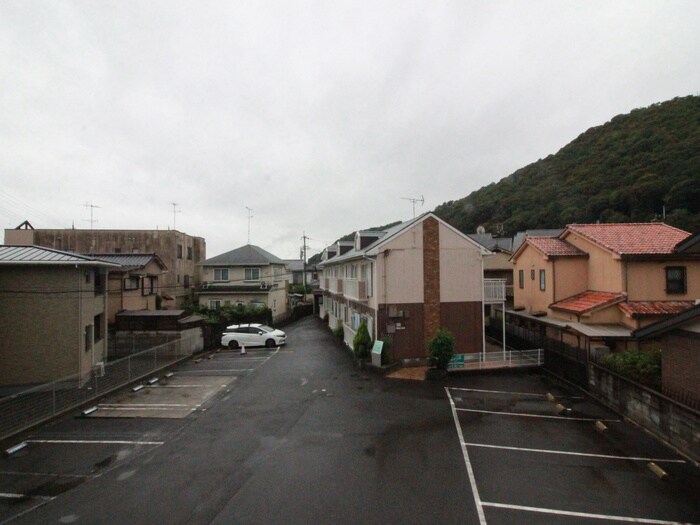 室内からの展望 嵐山ショコラ