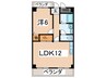 エステ－ト村上 1LDKの間取り