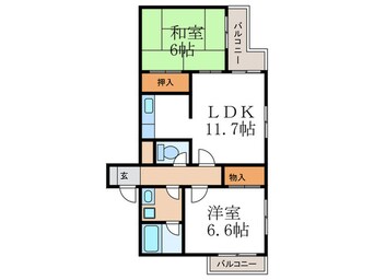 間取図 サングレール長岡京