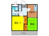 リーベスト広田 2DKの間取り