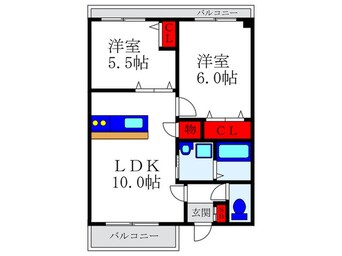 間取図 レジデンスマロン３号館