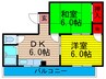 ＹＳグリーンヒルズ 2DKの間取り