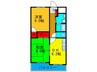アビリティダイワ 2DKの間取り