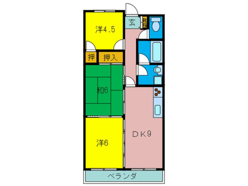 間取図 クレイドルコ－ト
