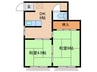 宮崎マンション 2DKの間取り