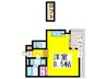 あんしん＋旭ヶ丘 1Rの間取り