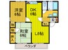 ＪＡセピアＡ棟 2LDKの間取り