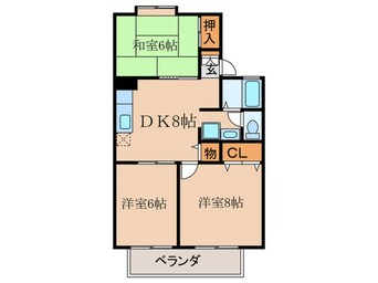 間取図 オ－クヒルズ２１