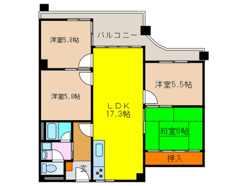 間取図 メゾンドゥアテリア