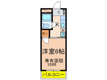 間取図 スカイブルー