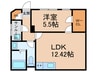 マンション早蕨 1LDKの間取り