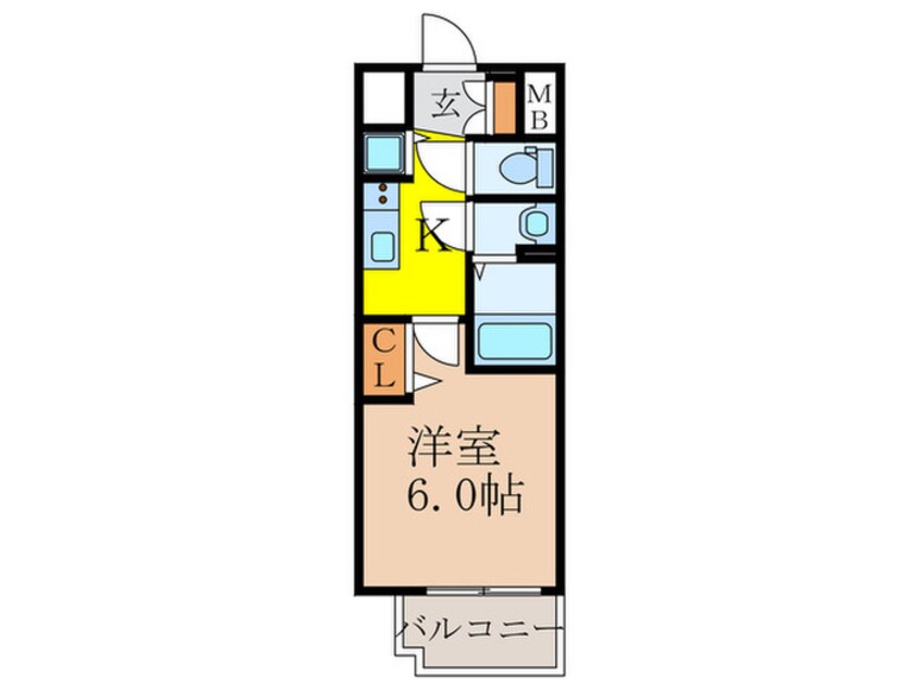 間取図 ﾌﾟﾚｻﾝｽ新大阪ｺｱｼﾃｨ（601)