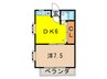 メゾン眞水 1DKの間取り