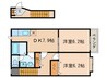 シュピッツェ 2DKの間取り