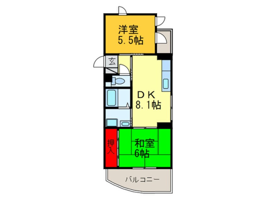 間取図 コ－ポ今益