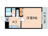プチフルール千 1Kの間取り