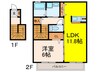 ラ・シェリ－ゼ 1LDKの間取り