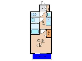 間取図 ﾌﾟﾚｻﾝｽ大阪ｹﾞｰﾄｼﾃｨ(1202)
