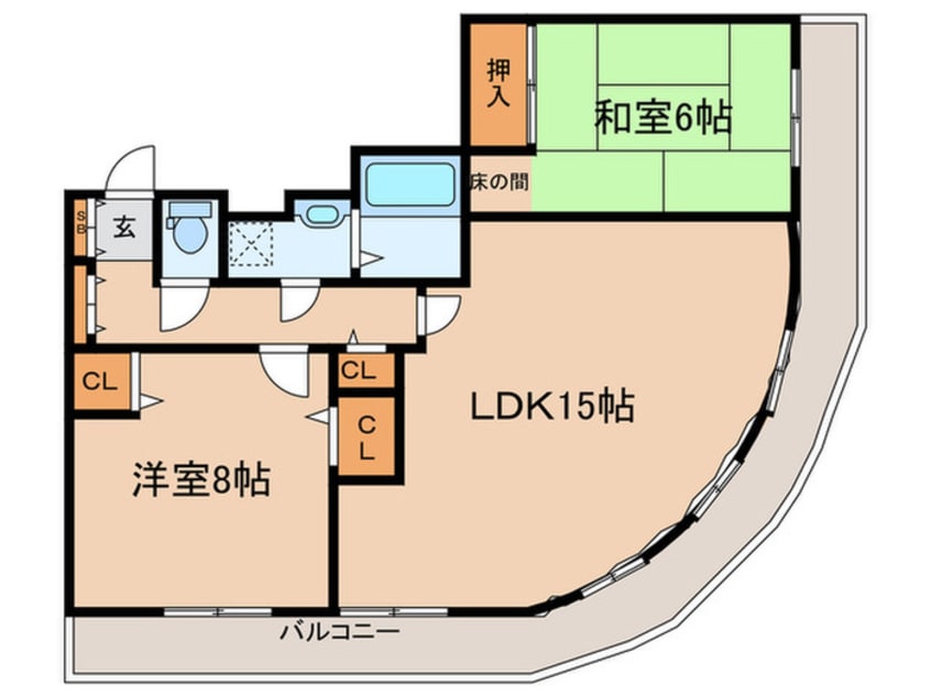 間取図 ﾌｪｽﾀ立花南館ｲｰｽﾄ（1707）