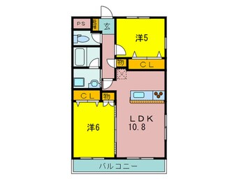 間取図 TWIN HILL松幸苑５号棟