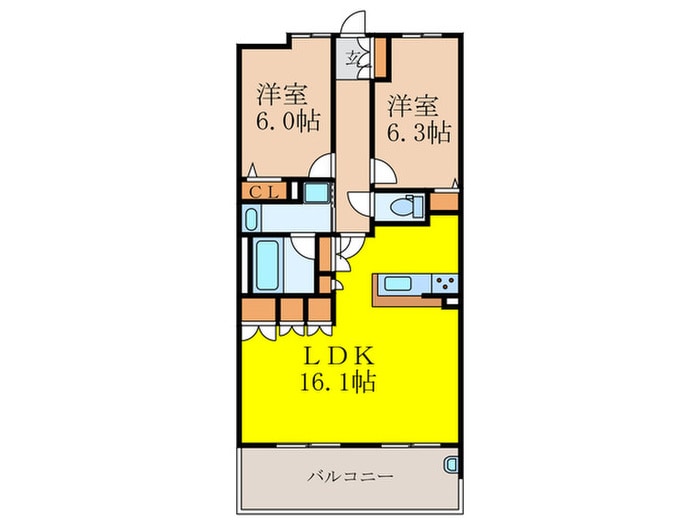 間取り図 ﾃﾞｨｰｸﾞﾗﾌｫｰﾄ千里中央(616)