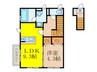 グリュック　ガッセ 1LDKの間取り