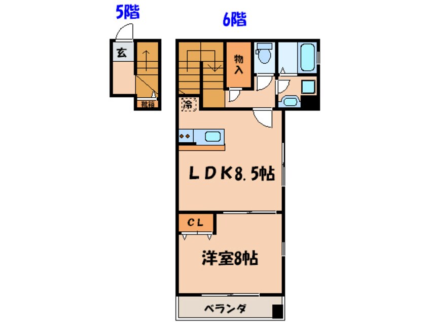 間取図 ドミノ花屋町