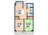 サンハイツ北花田 2LDKの間取り