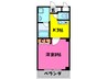 エイチ・ツー・オー新町Ⅱ 1Kの間取り