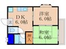 カ－サ中川 2DKの間取り