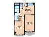 コ－ポ春風 2DKの間取り
