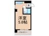 永手コスモハイツ 1Rの間取り