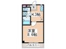 ロイヤルコート天美南 1Kの間取り