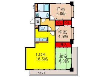 間取図 パロス沢良宜