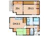 舞子台1丁目貸家 2DKの間取り