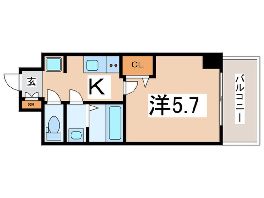 間取図 ＬｅーＢｅａｒ天王寺東