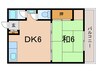 田口第一ビラ 1DKの間取り