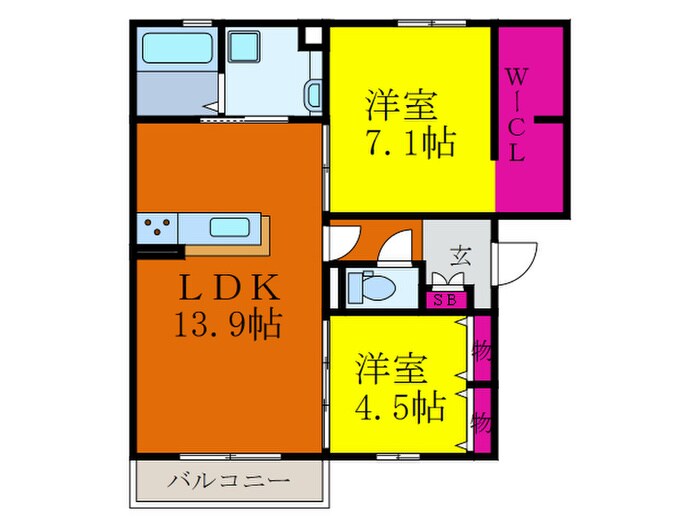 間取り図 ソフィアコート鳥飼　Ｂ棟