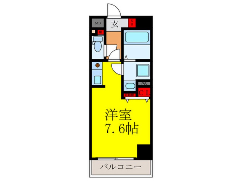 間取図 中央メルヴェ－ル江坂(704)